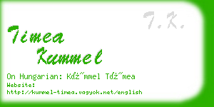 timea kummel business card